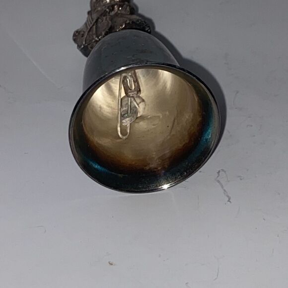New England Collectors Hey Diddle Diddle Cat and the Fiddle Silver Plate Bell - Picture 8 of 9